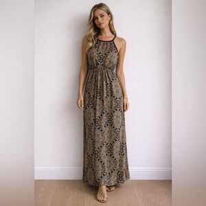 Forever 21 Black and Tan Maxi Dress